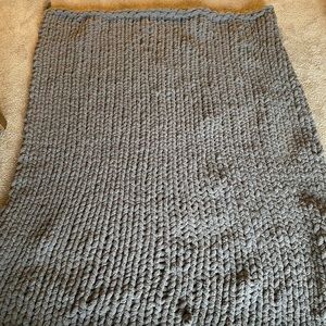 Chunky knit blanket, hand made,